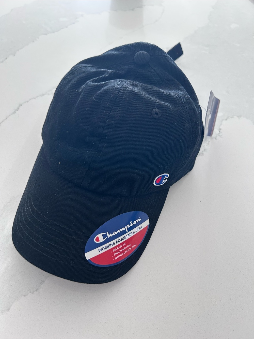 Champion Black Baseball Cap with Embroidered C Logo
